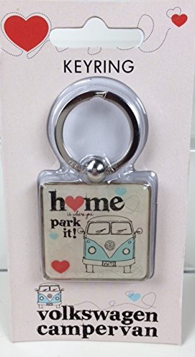 Oficial con diseño de Volkswagen Camper Home es llavero con texto en
