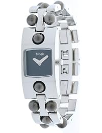 Misaki QCRWCITY - Reloj para mujeres, correa de acero inoxidable color plateado