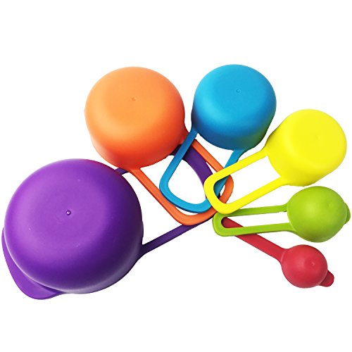 Messlöffel Messbecher Set für Küche Kochen Backen, Kunststoff, 6 Stück - 4