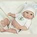 Produktbild 28 cm Schöne Kinder Reborn Baby Puppe Waschbar Weiche Vinyl Lebensechte Newborn Puppe Mädchen Jungen Geburtstagsgeschenk Für Jungen Mädchen, weiß