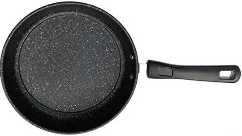 MYJ Non-Stick Frying Pan Home Multi-Function Flat Iron Pan, Pancakes Fried Egg Barbecue 24Cm,Black,24Cm