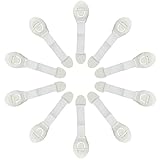 HBF 10 Stück entfernbar Baby Türsicherung | Schrank Schubladen | Kindersicherung Türriegel Schloß & Kinder Verschluß Sorgfalt Schutz für Schrank Türen Kühlschränke