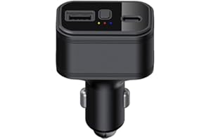 ZEERKEER Traqueur GPS 4G LTE, dispositif de suivi GPS 4G caché, sans abonnement, allume-cigare de voiture, double port USB de type C, port de charge en temps réel, alarme de vibration, alarme d'annulation
