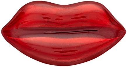 Alison Lou Women's 14 ct Yellow Gold and Red Enamel Lip Single Stud Earring