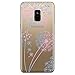 Produktbild Yokata Kompatibel für Samsung Galaxy A8 2018 Hülle Transparent Weich Silikon TPU Case Handyhülle Schutzhülle Durchsichtig Clear Backcover Bumper mit Muster Motiv - Löwenzahn