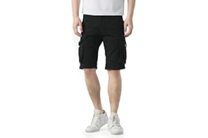 TONY BACKER - Pantaloncini Cargo Uomo Shorts Cotone Multi-Tasca Pantaloni Corti F1586