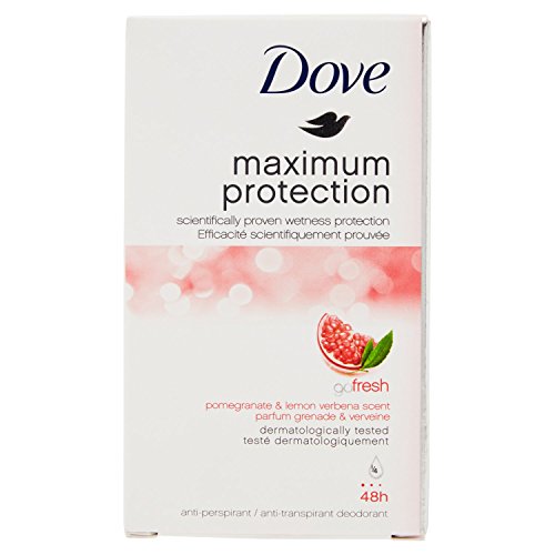 Dove Maximum Protection Go Fresh Pomegranate and Lemon Verbena Scent AntiPerspirant Deodorant Cream 45ml Pack of 3