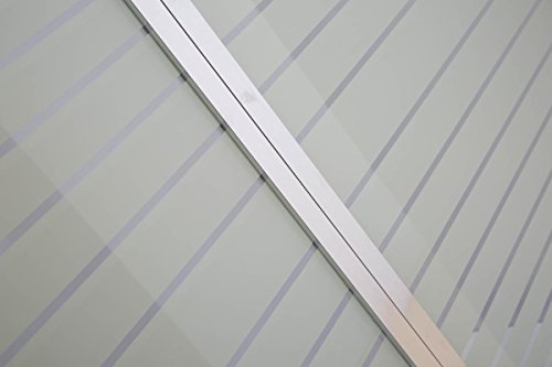 CLP Duschabtrennung Badewanne, Badewannenaufsatz NANO Echt Glas (ESG Sicherheitsglas) faltbar, 2 teilig, ca. 130 x 110 cm Klarglas/Milchglas – gestreift, Anschlag: Rechts - 5