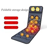 Matelas de massage complet du corps, chaise de massage de malaxage de choc thermique, 20 têtes de massage, l'intensité de massage 9 vitesses, Contrôle de la température à 3 vitesses, Avec télécommande