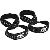 MuscleCloth 8 Loop Lifting Straps Siyah