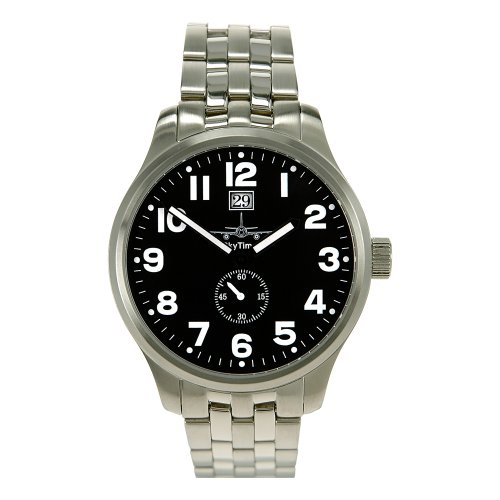 SkyTimer 500335004 - XXL-Fliegeruhr, Quarz, Edelstahlgehuse 47mm, 5 atm wasserdicht, Edelstahlband SkyTimer 500335004 - XXL-Fliegeruhr, Quarz, Edelstahlgehuse 47mm, 5 atm wasserdicht, Edelstahlband