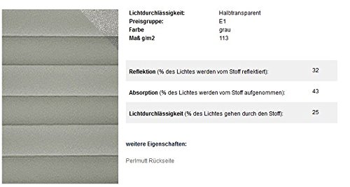 SUNLUX24 Plissee Cosimo auf Maß / Stoff: Grau(PLB068) / Systemfarbe: Weiß / Breite 70,1 bis 80cm x Höhe 180,1 bis 190cm / Montage: Im Glasfalz „Stick&Fix Front“ (ohne Bohren) - 2