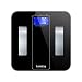 Produktbild Körperfettwaage, Lumsing Digital Personenwaage Gewichtwaage Präzisionswaage aus Glasplatte, Multifunktionale Körperwaage für Gewicht Körperfett, BMI, Wasser, bis 180kg/400lbs in Schwarz