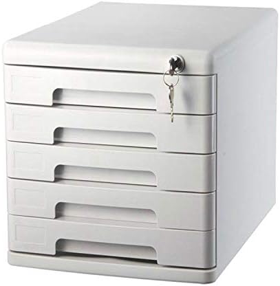 Storage Bins Five-story Desktop Drawer Office Storage Storage File Cabinet,Gray