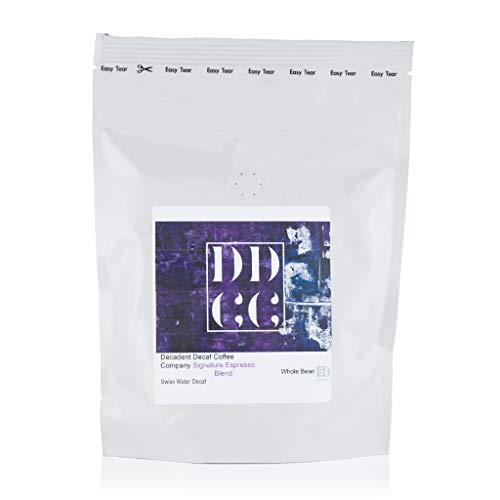 Decadent Decaf Coffee Co. Café de Mezcla Firma de la Casa para Espresso Descafeinado mediante Proceso Suizo de Agua En Grano 227 g