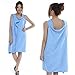 Produktbild Tinksky Neuheit Multifunktions Erwachsene Weiche Mikrofaser Leicht Tragbar Bad Handtuch Bademantel Bad Dress - kostenlose Größe (Blau)