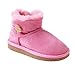 Produktbild OZwear UGG Kurze Schneeschuhe Eine hölzerne Schnalle Kleinkind Leopard Stiefel Rosa (US Toddler 5M/6M)(UK 4/4.5)(AU 5/6)(EU 23.5)