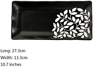 Dinner plate ceramic japanese tableware set creative plate western dish steak salad sushi plate square plate discs 8 inch 8.5 inch 10.7 inch-L