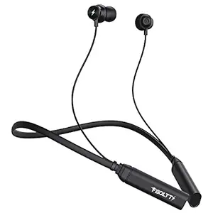 (Renewed) Boltt Fire Echo 1000 Neckband in Ear Bluetooth Hearable Earphones with Explosive Sound, Google and Siri Assistance, IPX4 Waterproof and Mic (Black)