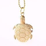HermosaUKnight Schildkröte Form Quarz Taschen Uhr Frauen Mann Halskette Anhänger Unisex Uhr-Gold