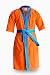Loomkart Very Fine Export Quality Bath Robes in Orange With Blue Very Soft Velvet Finish in Avioni Zip-Packing- Standard Size RS.949.00