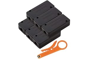 odedo® Set módulo de conexión LSA Incluye Herramienta de perforación. para Cat 5, Cat 6, Cat 6 A, Cat 7, LSA Conector para Reparar, Prolongar de Cable de Red y, Acabado Metalizado.
