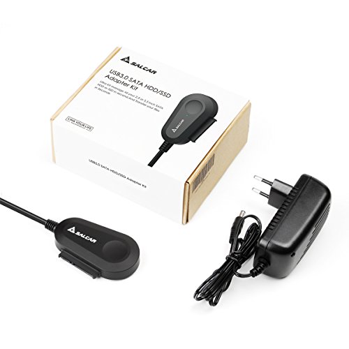 USB 3.0 zu SATA Adapter Kabel / Konverter für 2,5 / 3,5 Zoll SATA HDD/SSD mit 12V 2A NETZTEIL Schwarz - 6