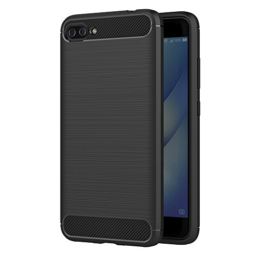 Funda ASUS Zenfone 4 Max ZC554KL  AICEK Negro Silicona Fundas para ASUS Zenfone 4 Max Pro ZC554KL Carcasa ASUS Zenfone 4 Max Plus ZC554KL Fibra de Carbono Funda Case  5 5 Pulgadas 