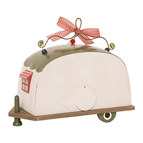 Vogelhaus Wohnwagen Camper zum Hängen Holz Blechdach - 8