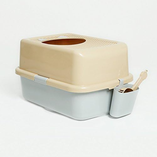 HJXJXJX Litter box large enclosed cat sandbox Top entrance ventilation cat toilet