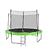 Produktbild Garten-Trampolin mit Sicherheitsnetz, Leiter und Schaumstoff, Durchmesser 12 m, 366 cm, 5 Sitzstangen – TÜV – (Grün)