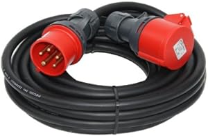 ETF CEE Starkstromkabel 5m 16A CEE-Verlängerung Verlängerungskabel H07RN-F 5x2,5mm² - ABL