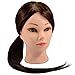 Neverland Professional 22" 30% Real Human Hair Hairdressing Equipment Styling Head Doll Mannequin Training Head Tools Braiding Cutting Student Practice Model with Clamp