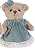 Produktbild Barbara Bukowski Teddybär Aurora im Petrol Farbigem Kleid