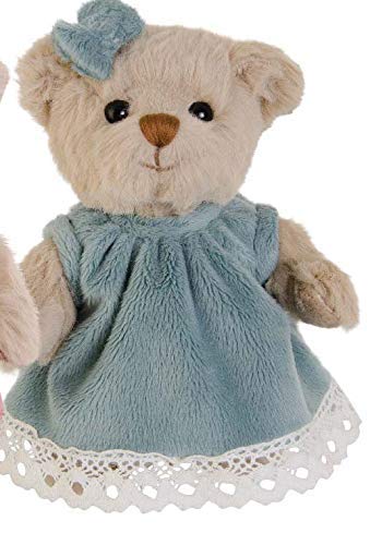 Preisvergleich Produktbild Barbara Bukowski Teddybär Aurora im Petrol Farbigem Kleid
