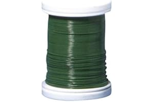 Rayher Bobine de fil de fer, couleur verte, ø 0,30mm, longueur 100m, multi-usage, art floral, communions, mariage, Pâques, Noël-2425213
