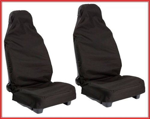 LAND ROVER DISCOVERY 3 (2004-2008) FRONT BLACK HEAVY DUTY WATERPROOF SEAT COVERS