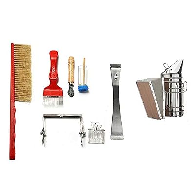 Clevoers 8 PCS Outils apicoles fixés kit, Dispositif Apiculteur Outils