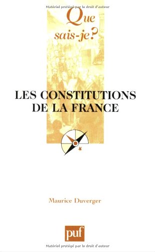 couverture de : Les constitutions de la France