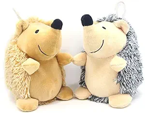 CPYOSN Hedgehog Dog Toys, Dog Squeak Plush Pet Toys Intreactive Training Stuffed Dog Chew Toys for Puppies and Small Dogs, 2 Pack