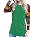 Produktbild Damen Kurzarm Lose Casual Bluse Einfarbig Rundhals T-Shirt Sommer Oberteil Langarm Tops Rovinci Pullover Herbst Knopf O-Ausschnitt Hemd Langarmshirt Sport Basictop Longshirt
