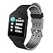 Produktbild P12cheng Gesundheits- und Fitness-Smartwatch, 3,3 Zoll Display, Herz-Monitor, Schrittzähler, Smart-Bluetooth-Armbanduhr, Sportarmband grau