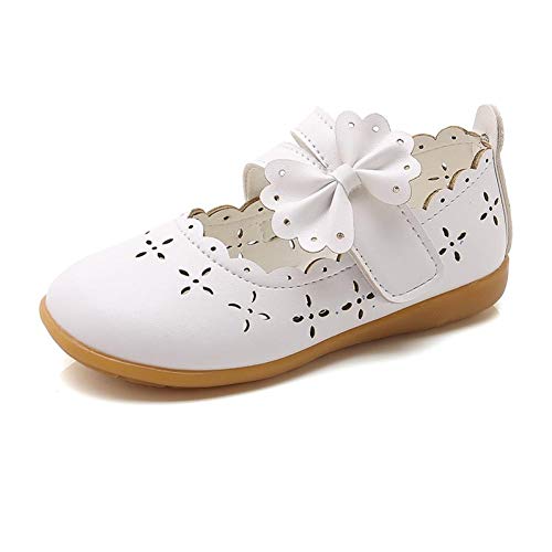 IMJONO Enfants Kid Filles Creuses Princesse Bowknot étudiant Occasionnels Chaussures Formelles (20 EU, Beige)