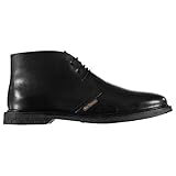 schwarze leder stiefeletten  Ben Sherman Train Herren Leder Stiefel Desert Boots Wüstenstiefel Schwarz 9 (43)