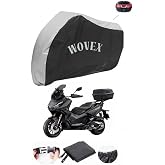 Wovex Motosiklet Brandası Topcase Arka &Ccedil;anta Uyumlu Su Ge&ccedil;irmez Motosiklet Brandası,Gri-Siyah Kombinasyonlu Branda,&Ouml;rt&uuml;,Se&ccedil;en