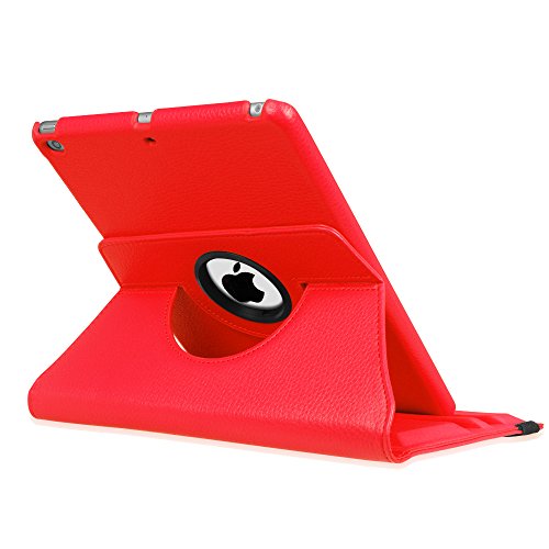 Fintie iPad 9.7 Zoll 2017 / iPad Air Hülle – 360 Grad Rotierend Stand Smart Cover Case Schutzhülle Tasche mit Auto Schlaf / Wach Funktion für Apple iPad 2017 Neue Modell / iPad Air 2013 Modell (Nicht geeignet für iPad Air 2), Rot - 8