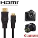 Produktbild Canon EOS 100D, 700D, 1100D, 1200D SLR Kamera HDMI Mini TV Monitor 3 m Kabel das High Speed HDMI Kabel verbindet die Canon Kamera jeden TV mit einem HDMI-Anschluss