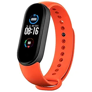 Tokdis Smart Band 2.3  Fitness Band, 1.1-inch Color Display, USB Charging, 3 Days Battery Life, Activity Tracker, Men's and Women's Health Tracking, Orange Strap