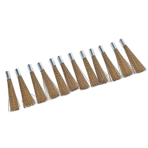 RoNa 12er Ersatzpinsel für Glasfaser Reinigungsstift Messingdraht Ø 4mm - 3