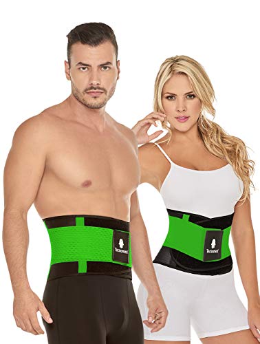 Tecnomed - Cintura Trimmer Cinturón 00006, Unisex, Green-Black